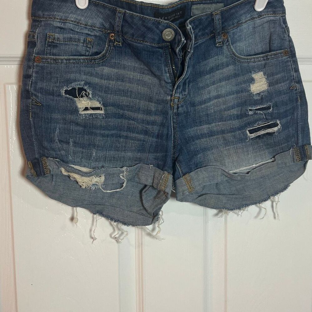 Aeropostale Women’s Distressed Denim Shorts (8)